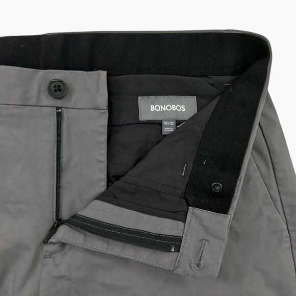 Bonobos Pants Mens 30x32 Gray Athletic Slim Straight Flat Front Stretch Golf - Picture 4 of 12